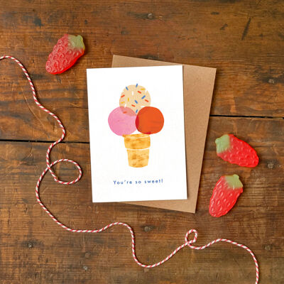 Eres tan dulce Tarjeta de felicitación de San Valentín/Amor soltera