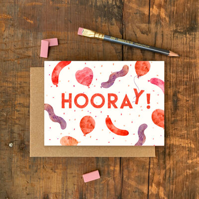 Tarjeta de felicitación Hooray Greetings Single