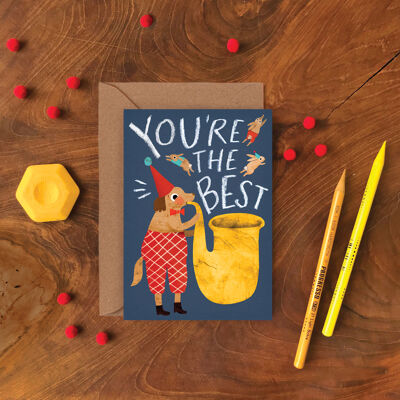 Tarjeta de felicitación Eres el mejor perro soltero