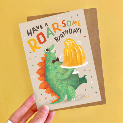 Tarjeta de cumpleaños Roar-some
