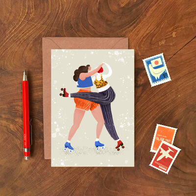 Cartolina d'auguri singola a forma di rullo