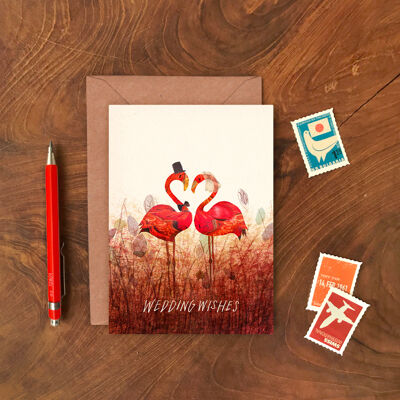 Souhaits de mariage Carte de voeux simple 2