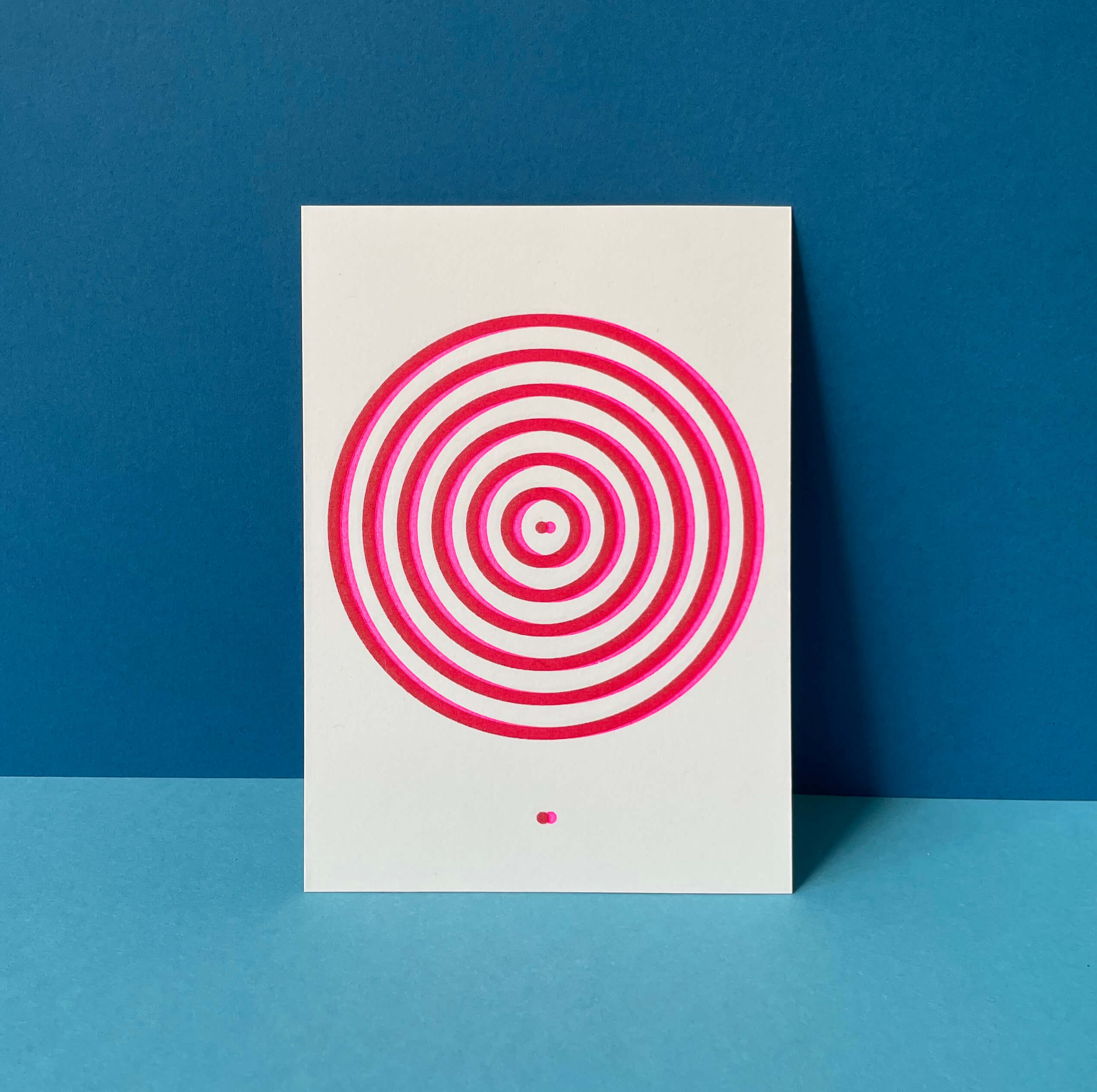 Riso Postcard Blur Pink/Red, Risography, DIN A6