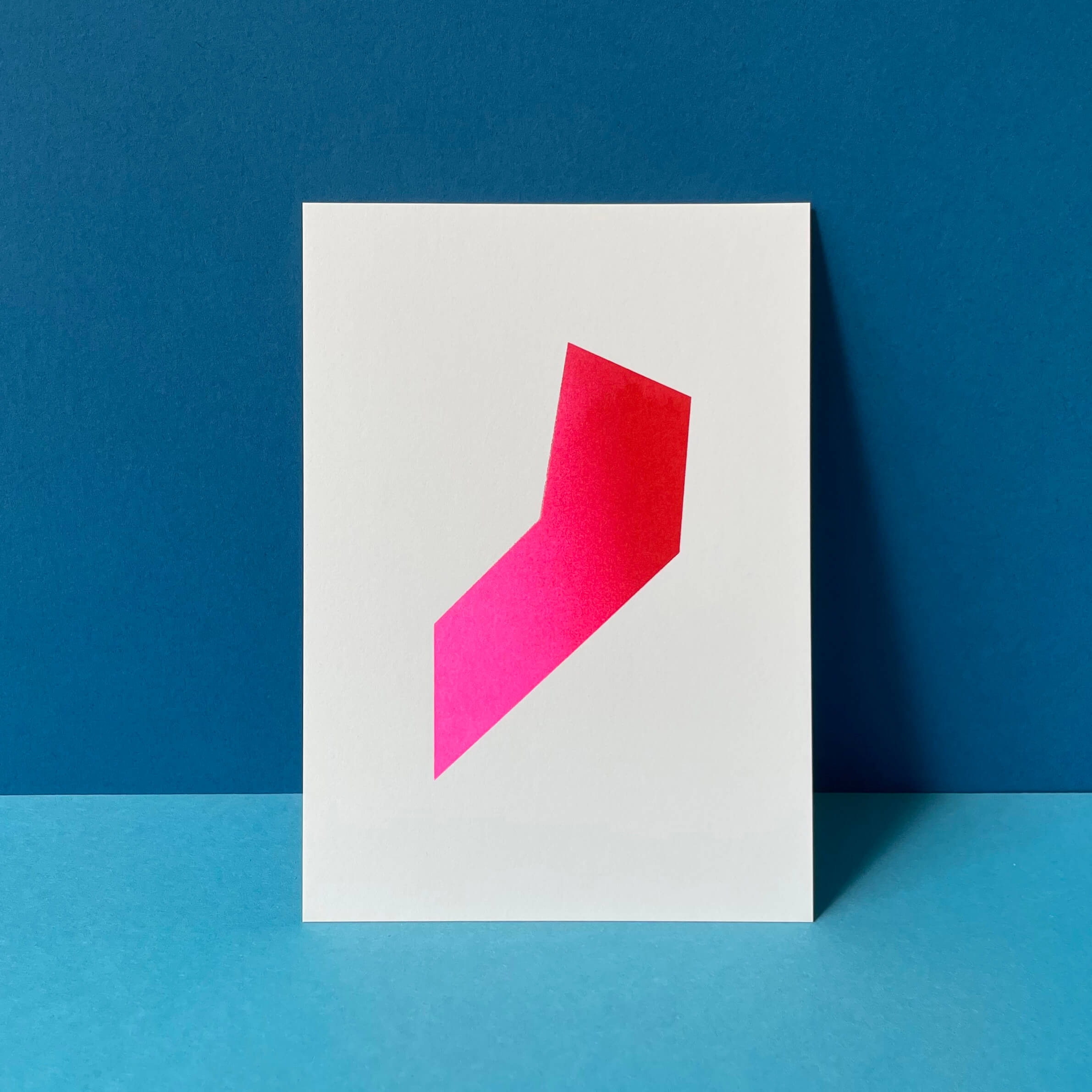 Riso postcard wedge, risography, DIN A6