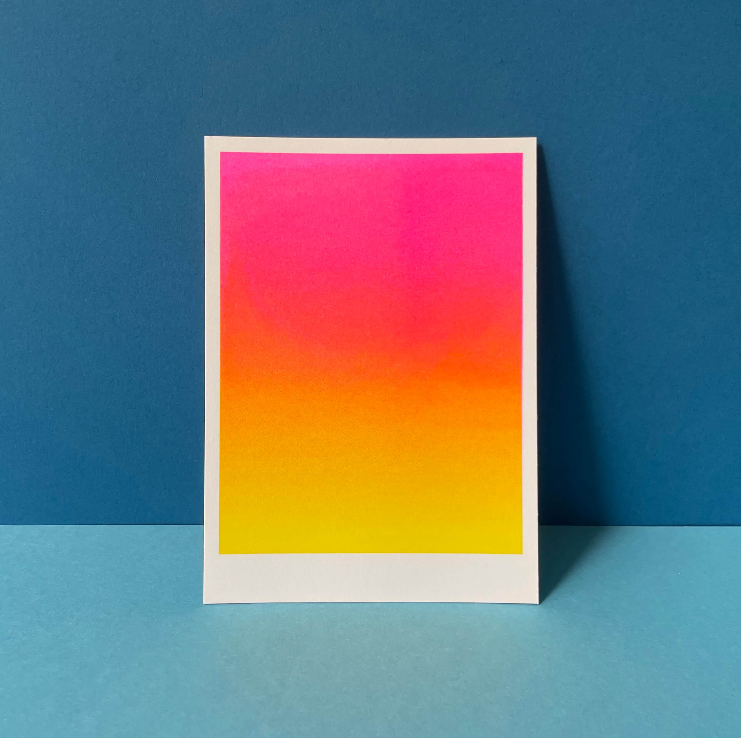 Riso Postcard Gradient Pink/Yellow, Risography, DIN A6