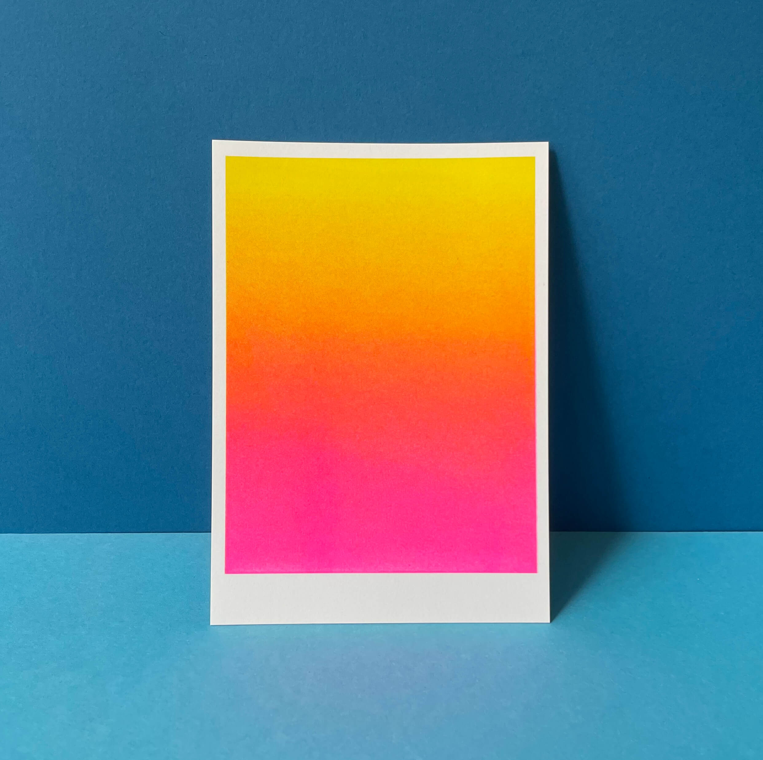 Riso Postcard Gradient Yellow/Pink, Risography, DIN A6