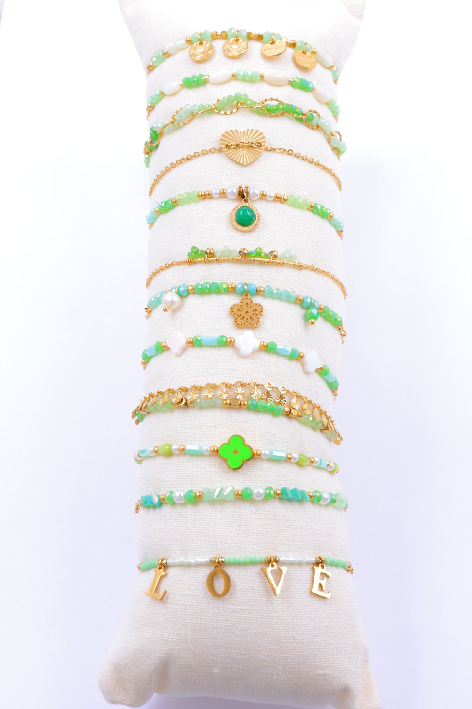 12er-Pack Edelstahlarmbänder mit Kissen - CBR63