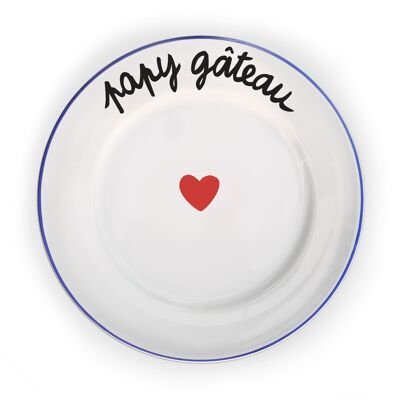 Assiette LA FAMILLE S'ÉCLATE - PAPY GÂTEAU