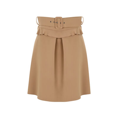 FRN LINE – Minigonna color cammello con cintura