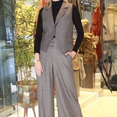 FRN LINE – Grey Flannel Vest for Women FRN8100