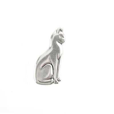 Broche Matou - Metal plateado