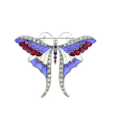 Majestic Brooch - Plum/Purple (stained glass effect)