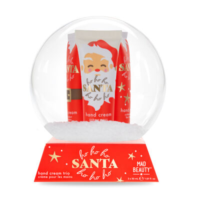 Mad Beauty Ho Ho Ho Snow Globe Hand Cream Trio