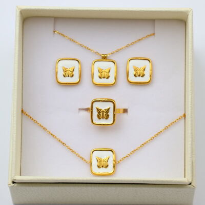 Parure di gioielli in acciaio inossidabile con scatola - BOITE-PARURE-02