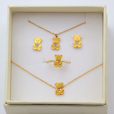 Conjunto de joyas de acero inoxidable con caja - BOITE-PARURE-04