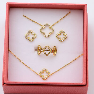 Parure di gioielli in acciaio inossidabile con scatola - BOITE-PARURE-05