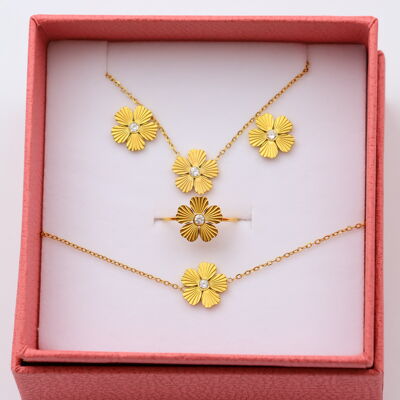 Parure di gioielli in acciaio inossidabile con scatola - BOITE-PARURE-06
