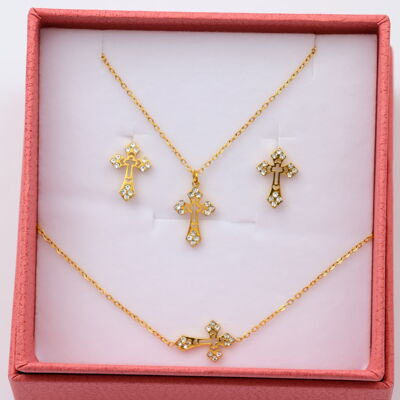 Parure di gioielli in acciaio inossidabile con scatola - BOITE-PARURE-07