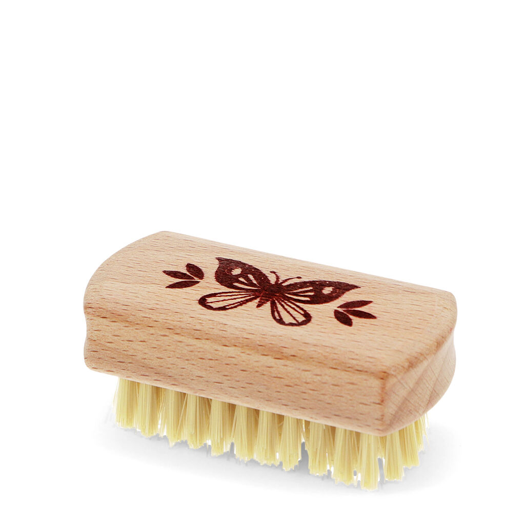Wooden travel nail brush - Butterfly
