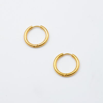 Pendientes de aro de acero inoxidable - BL210