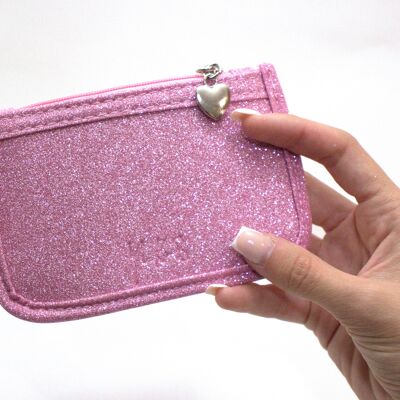 MOON - Monedero con purpurina - Rosa