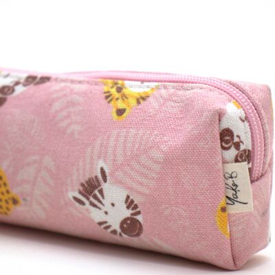 Trousse à Stylos Gamme Jungle Carnival - Rose