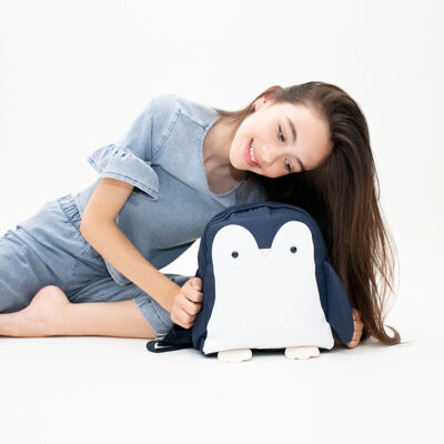 Zaino asilo Penguin - Miyu - Blu marino