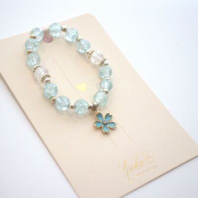 Bracelet - Pivoine - Bleu