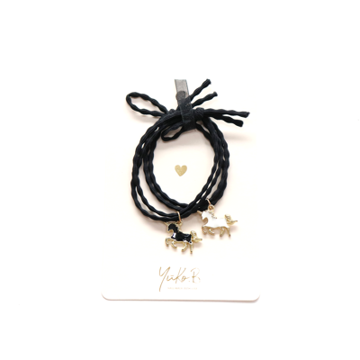 Gomas para el pelo y pulsera para niños - CABALLOS