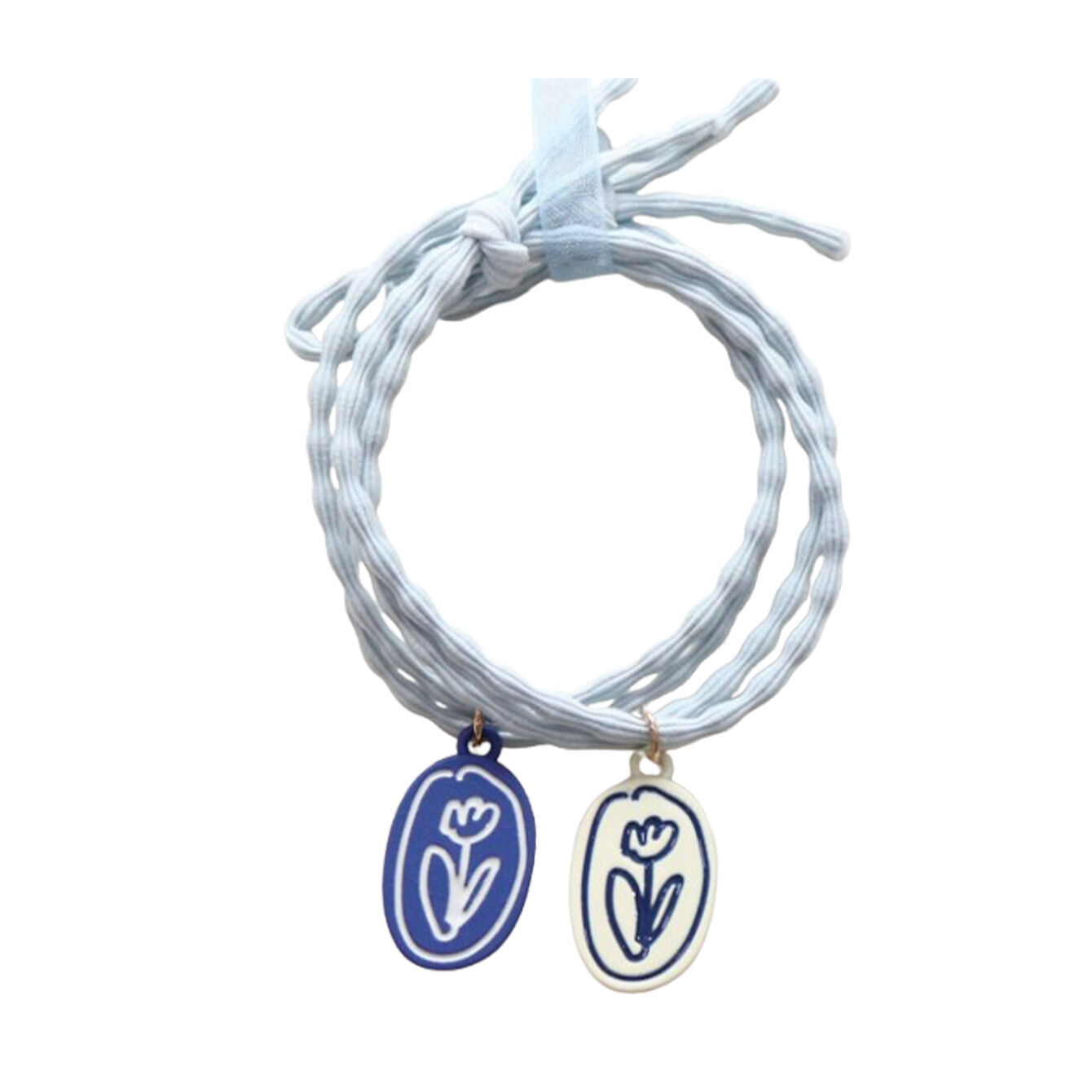 Elastici per capelli e bracciale per bambini - FIORI