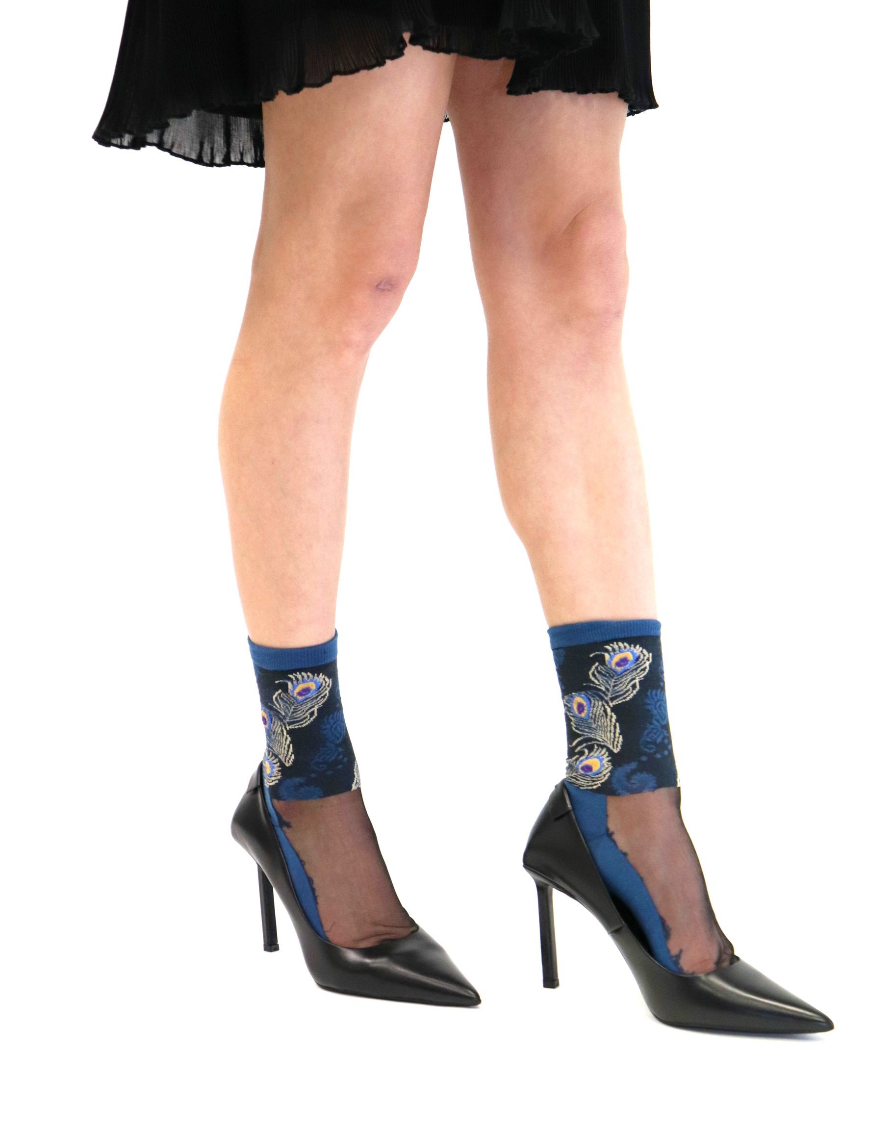 Calzini da donna in voile ultra resistenti - ANTONIA - Blu