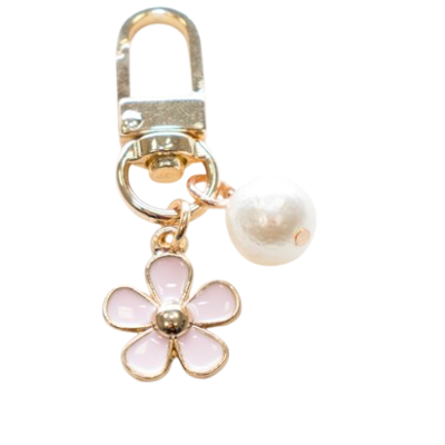Bag charm - Pearly pearl - pink