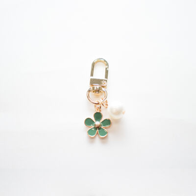 Bag charm - Pearly pearl - forest