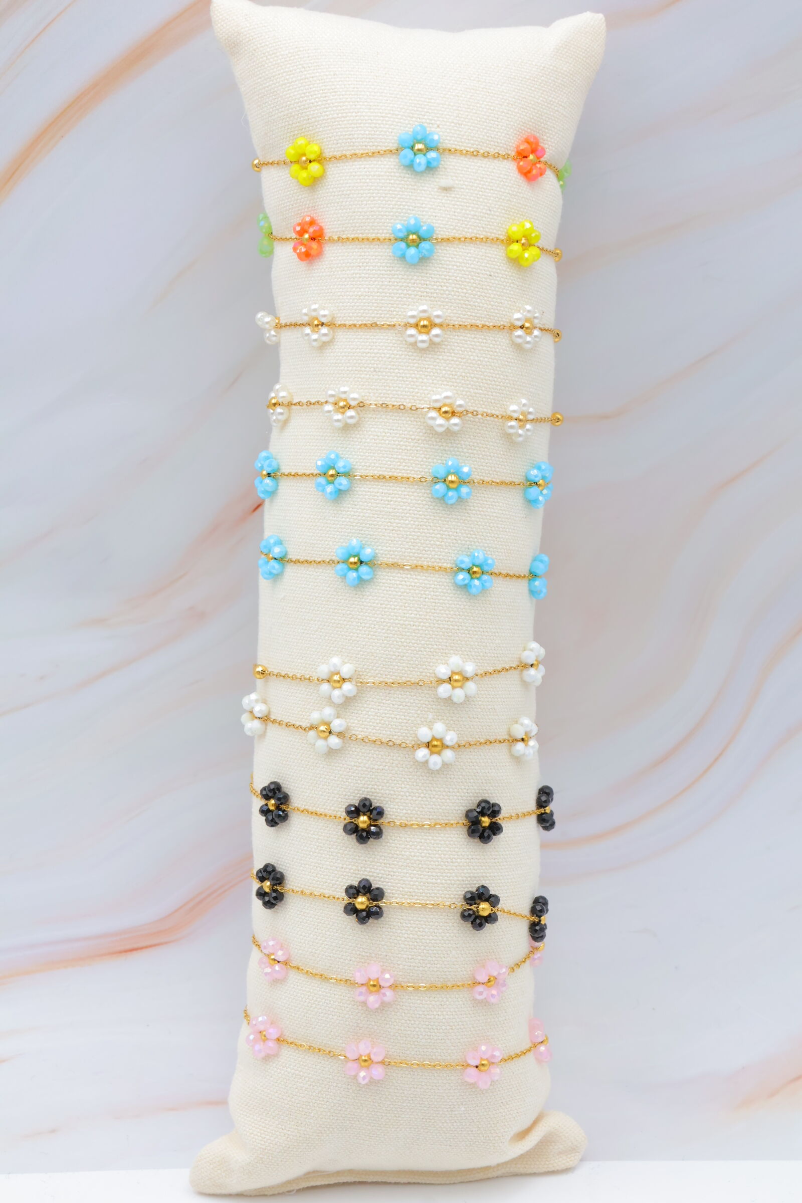 Confezione da 12 bracciali in acciaio inossidabile con cuscinetto - C-BRACELET87