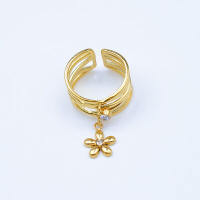 Adjustable stainless steel ring - E664