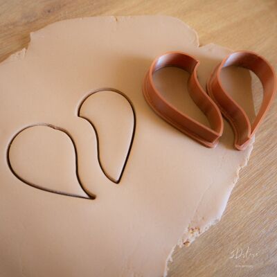 Cookie cutter - 2-part heart