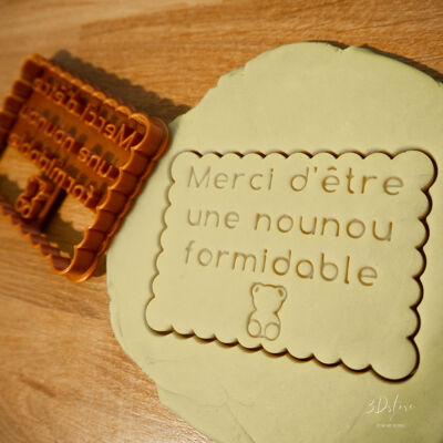 Petit Beurre - Merci d'être une nounou formidable + nounours - M