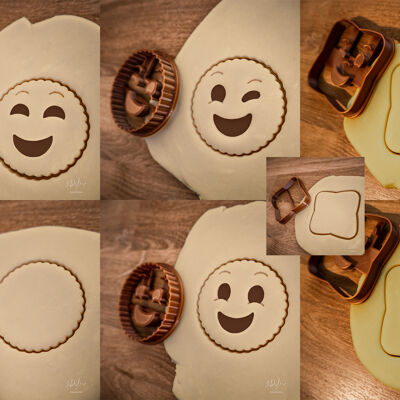 Tagliabiscotti - Set di biscotti sorridenti da riempire