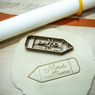 Cookie cutter - Thank you teacher pencil