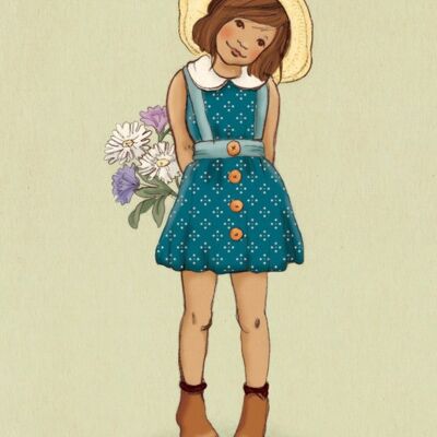Little Flowergirl Postcard