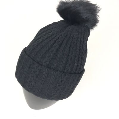 Cappello con pompon trasformabile