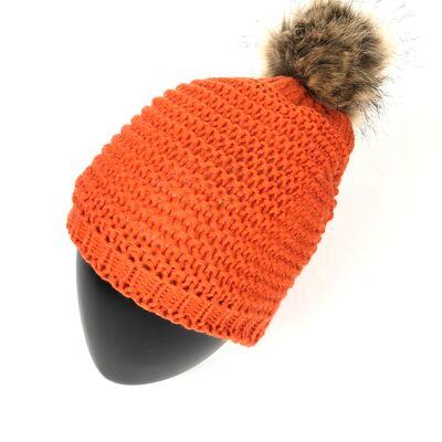 Bonnet avec pompon pour enfant