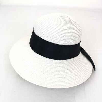 Cappello a tesa larga con nastro