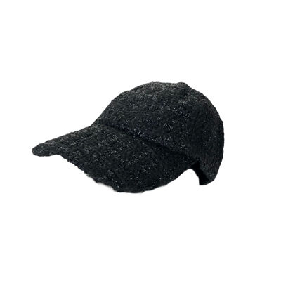 Casquette à carreaux effet tweed