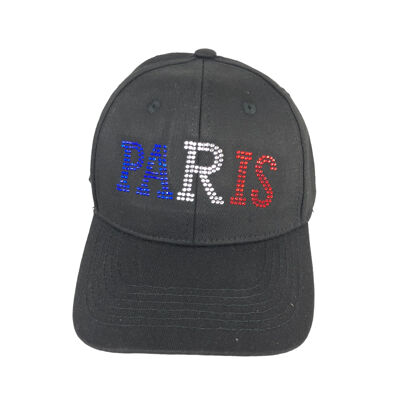 Casquette à strass colorés PARIS