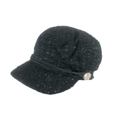 Casquette marin effet tweed