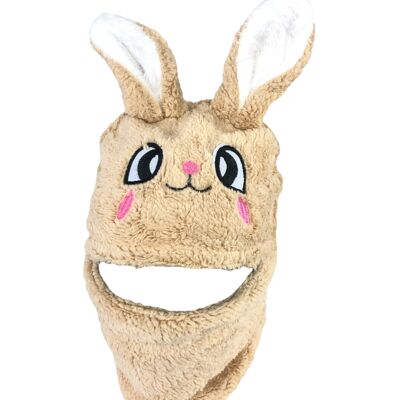 Pasamontañas infantil con forma de conejo