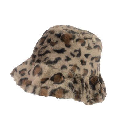 Bob de piel sintética con estampado de leopardo