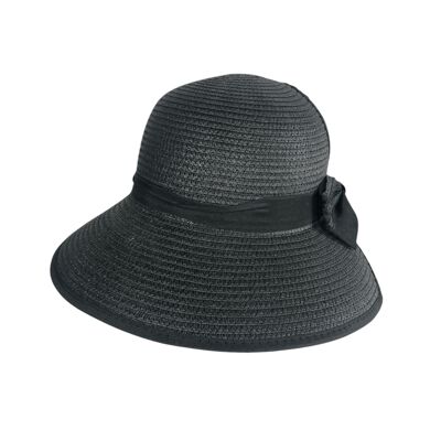 Sombrero con pajarita y abertura en la espalda