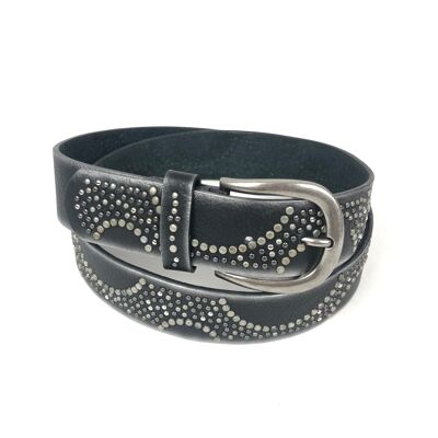 Cintura ondulata con strass sfumati vintage